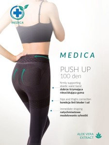 Gabriella Rajstopy modelujące MEDICA PUSH UP 100 DEN nero
