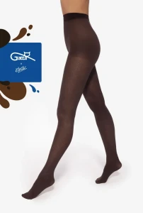 Gatta Rajstopy kolor inspirowany czekoladą plus size WEDEL 40 DEN dark choco 
