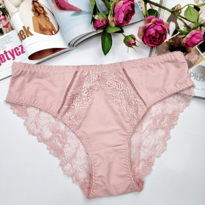 Majtki koronkowe Kora pudrowy róż 