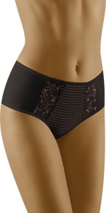 Wol-Bar Majtki wyszczuplające z koronką wysoki stan Hula czarny