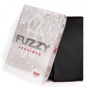 Legginsy damskie ocieplane FUZZY 300 DEN nero