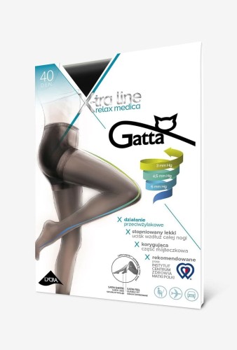 Gatta Rajstopy przeciwżylakowe BODY RELAX MEDICA 40 DEN nero 7