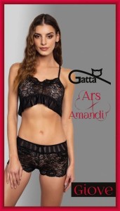 Gatta Komplet koronkowy Ars Amandi GIOVE czarny