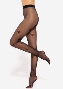 Gatta Rajstopy z napisem Love LOVELY W.05 20 DEN nero