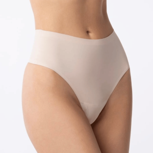 Julimex Stringi korygująca gładkie bezszwowe z wysokim stanem Maxi beżowy