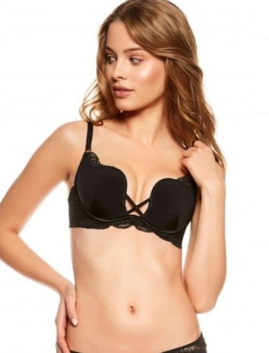 Esotiq Biustonosz gładki push-up DELIS 36121 czarny 3