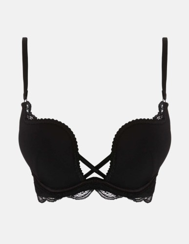 Esotiq Biustonosz gładki push-up DELIS 36121 czarny 6