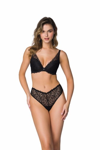 Mat Biustonosz koronkowy push-up NERINE M-3931/11 czarny 2