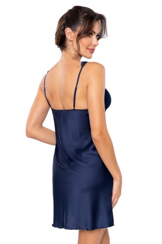 Donna Koszulka damska satynowa MARI dark blue 2