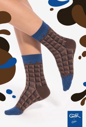 Gatta Skarpetki bawełniane motyw czekoladowy WEDEL dark choco.wz 02 1