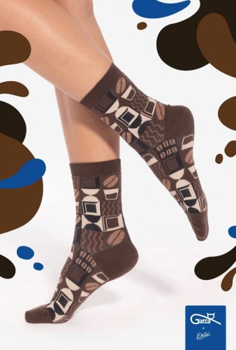 Gatta Skarpetki bawełniane motyw czekoladowy WEDEL dark choco.wz 03 1