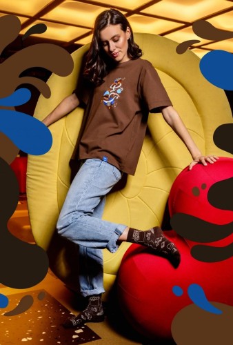 Gatta Skarpetki bawełniane motyw czekoladowy WEDEL dark choco.wz 04 3