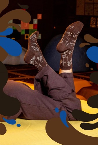 Gatta Skarpetki bawełniane motyw czekoladowy WEDEL dark choco.wz 04 4