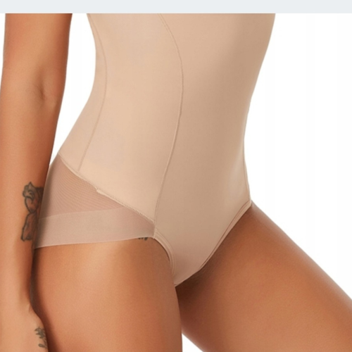 Majtki wyszczuplające brzuch bezszwowe wysoki stan Kleopatra cielisty 3