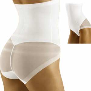 Majtki wyszczuplające brzuch bezszwowe wysoki stan KLEOPATRA biały