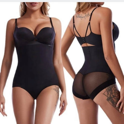 Majtki bezszwowe wyszczuplające wysoki stan KLEOPATRA czarny 1