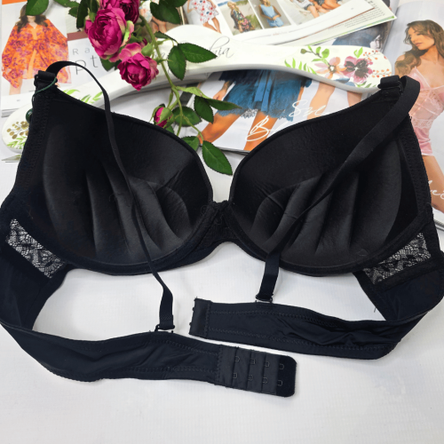 Biustonosz koronkowy push-up KAMILA czarny 3