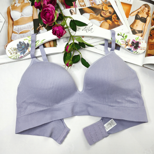 Biustonosz bezszwowy bez fiszbin Pola wrzosowy 1