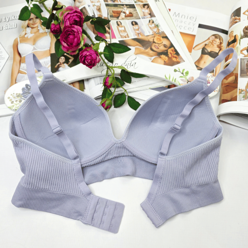 Biustonosz bezszwowy bez fiszbin Pola wrzosowy 2