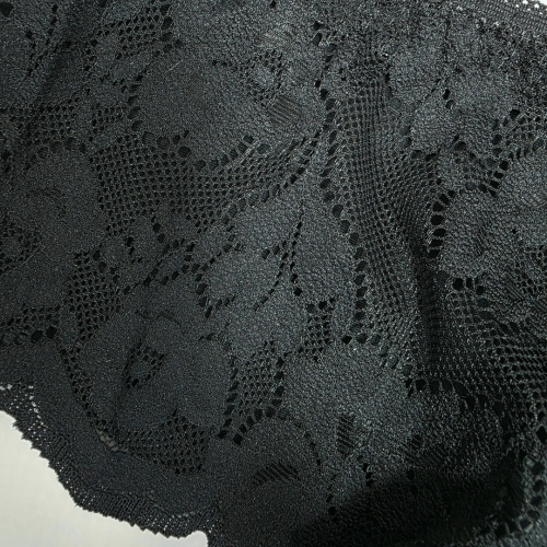 Brazyliany bawełniane z koronką wysoki stan LUNA czarny 4