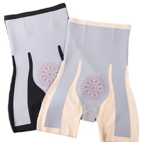 Majtki wyszczuplające z nogawkami wysoki stan z efektem uwydatnienia pośladków i fiszbinami przeciw rolowaniu GAJA cielisty 9