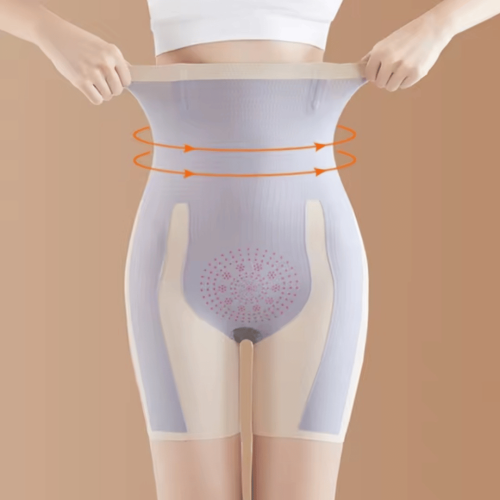 Majtki wyszczuplające z nogawkami wysoki stan z efektem uwydatnienia pośladków i fiszbinami przeciw rolowaniu GAJA cielisty 7