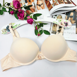 Biustonosz gładki push-up łapka NIKOL cielisty