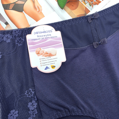 Majtki z siateczką niezwykła miękkość wysoki stan MODES No.2 granatowy 2