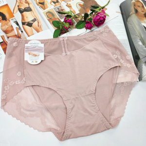 Majtki z siateczką niezwykła miękkość wysoki stan MODES No.2 ciemny pudrowy