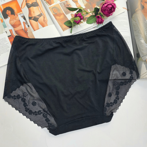 Majtki z siateczki niezwykła miękkość wysoki stan MODES No.2 czarny 4