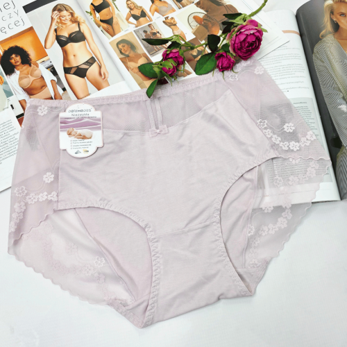 Majtki z siateczką niezwykła miękkość wysoki stan MODES No.2 jasny pudrowy 1