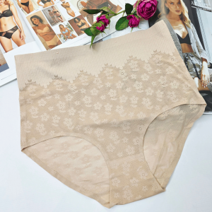 Majtki z delikatnej siateczki wysoki stan JOWITA cielisty