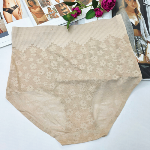 Majtki z delikatnej siateczki wysoki stan JOWITA cielisty 3