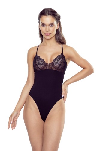 Eldar Body bawełniane z koronką ESTELIA czarny 2