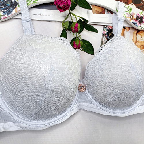 Biustonosz koronkowy push-up dwukierunkowy AURORA biały 2