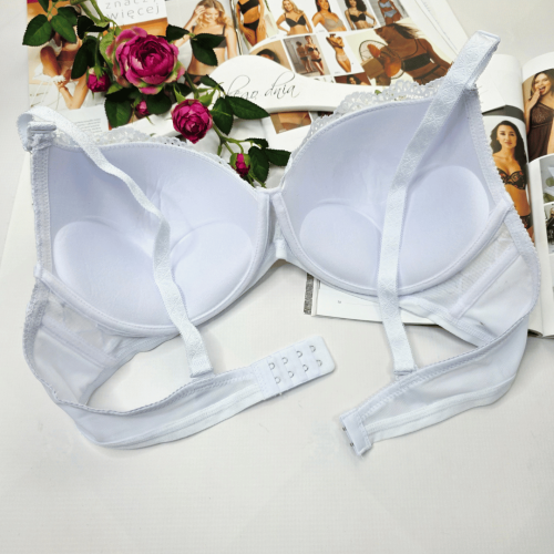 Biustonosz koronkowy push-up dwukierunkowy AURORA biały 3