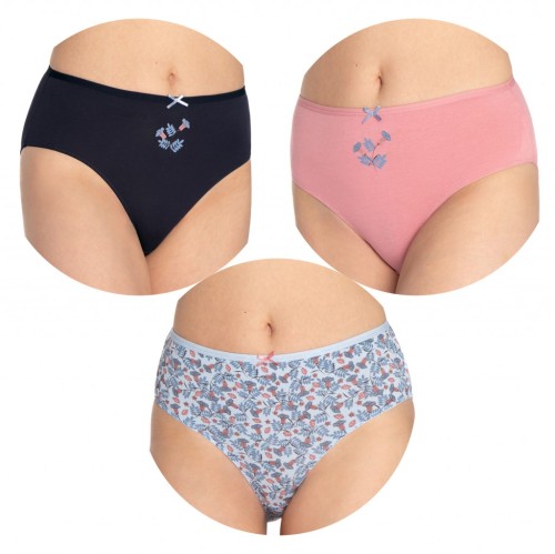 Lama Figi bawełniane średni stan 3-pak BIKINI L-122BI-63 mix kolor/mix wzór 1
