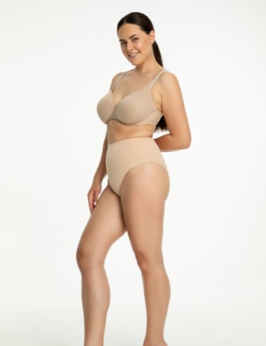 Julimex Majtki wyszczuplające bezszwowe wysoki stan SEAMLESS PANTY MAXI 471 beżowy 2