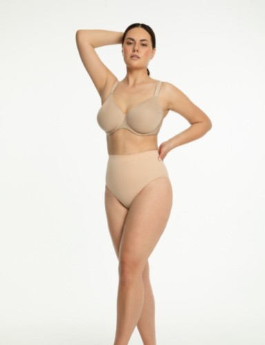 Julimex Majtki wyszczuplające bezszwowe wysoki stan SEAMLESS PANTY MAXI 471 beżowy 1