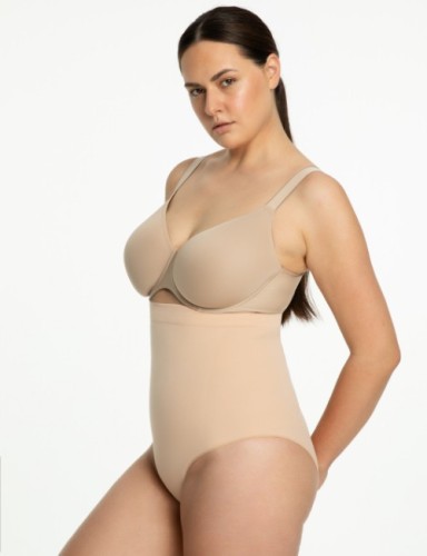 Julimex Majtki wyszczuplające bezszwowe wysoki stan SEAMLESS HIGH-WAIST PANTY 441 beżowy 3
