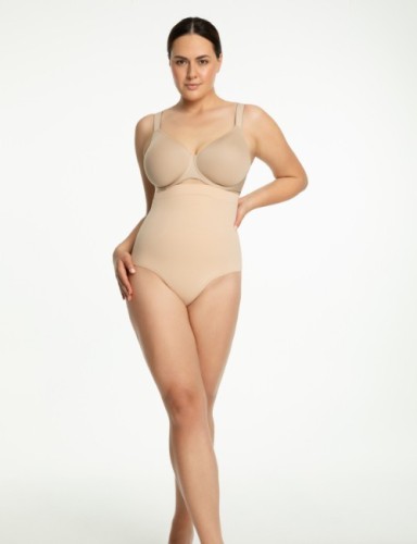 Julimex Majtki wyszczuplające bezszwowe wysoki stan SEAMLESS HIGH-WAIST PANTY 441 beżowy 6