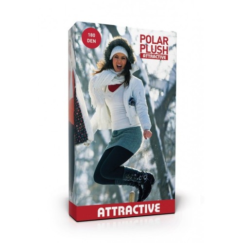 Attractive Rajstopy termiczne wewnętrzna część z polaru POLAR PLUSH 180 DEN nero 2