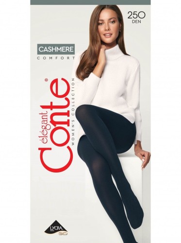 Conte Rajstopy grube matowe CASHMERE 250 DEN mocca  1