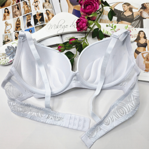 Biustonosz koronkowy lekki push-up FLORENCJA biały 3