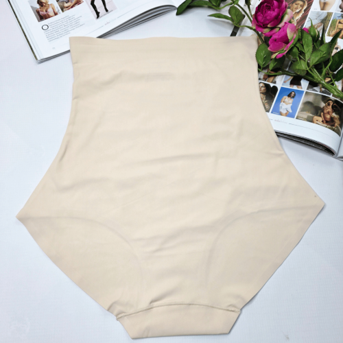 Majtki wyszczuplające brzuch bezszwowe wysoki stan plus size SARA no.3 beżowe 6