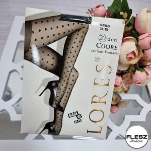 Rajstopy w serduszka 20 den czarne