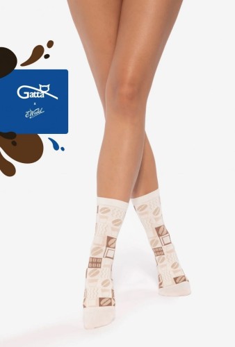 Gatta Skarpetki bawełniane motyw czekoladowy WEDEL white choco.wz 03 3