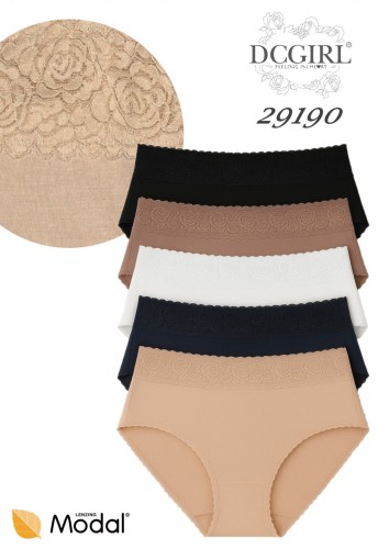 Majtki wysoki stan z szeroką gumką 2-pak MODAL 29190 mix/kolorów 2
