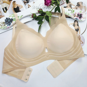Biustonosz bezszwowy laserowo cięty bez fiszbin BIANKA cielisty