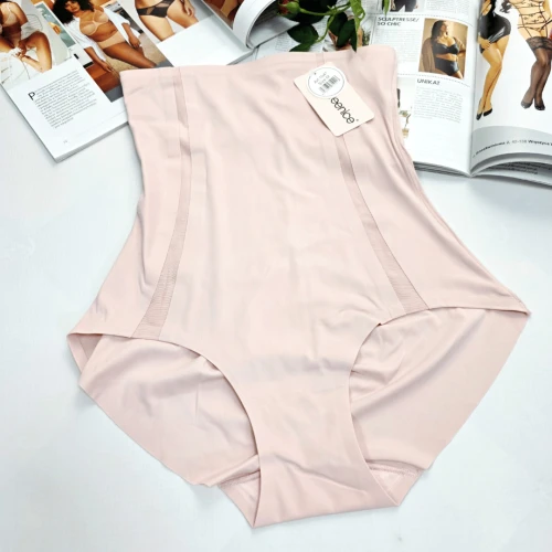 Majtki wyszczuplające brzuch bezszwowe wysoki stan plus size DIANA pudrowy 1